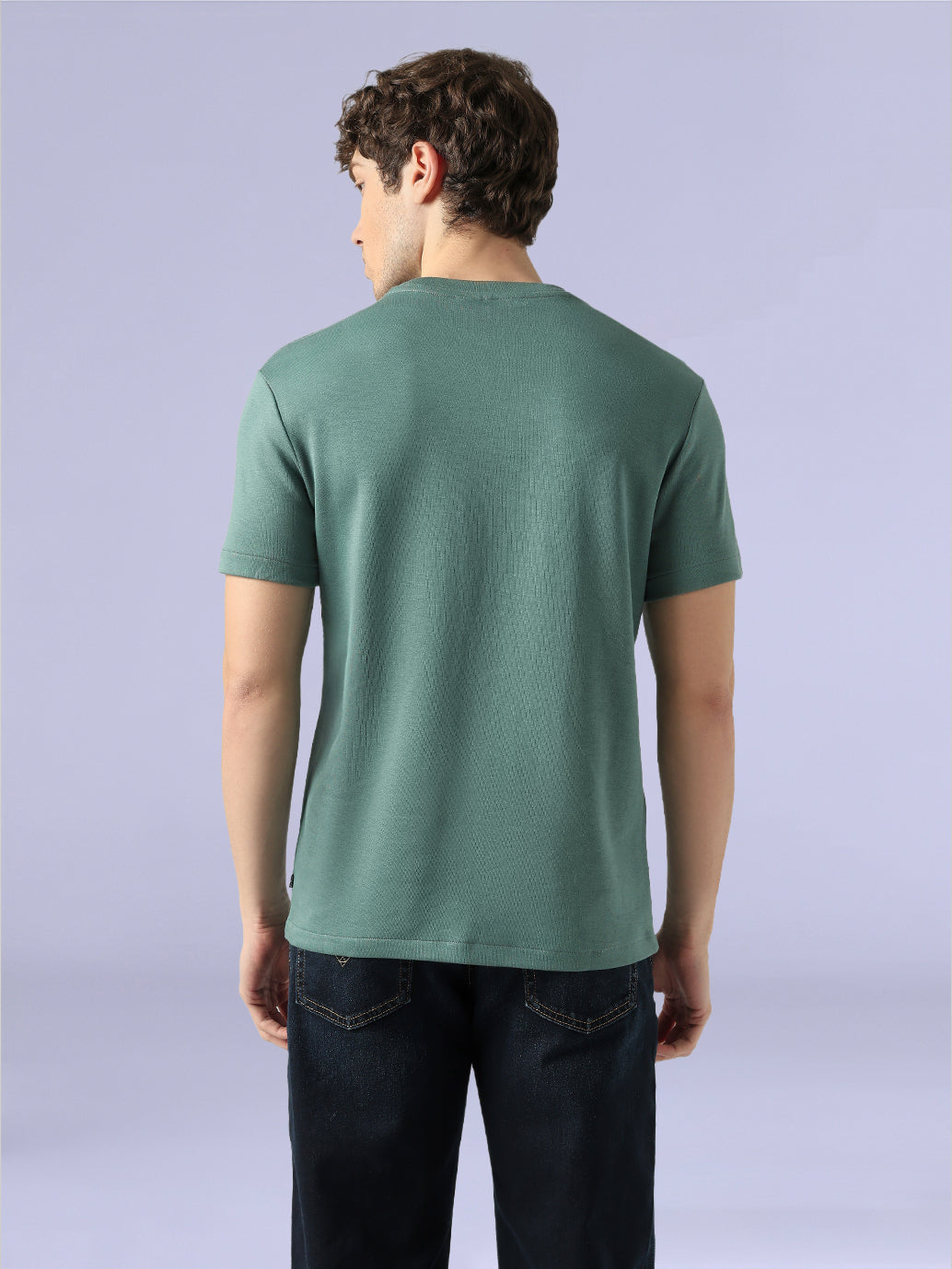 Men's Solid Slim Fit Redloop Interlock T-Shirt - 389386d4-484c-4230-921a-9f35a01407d7 View