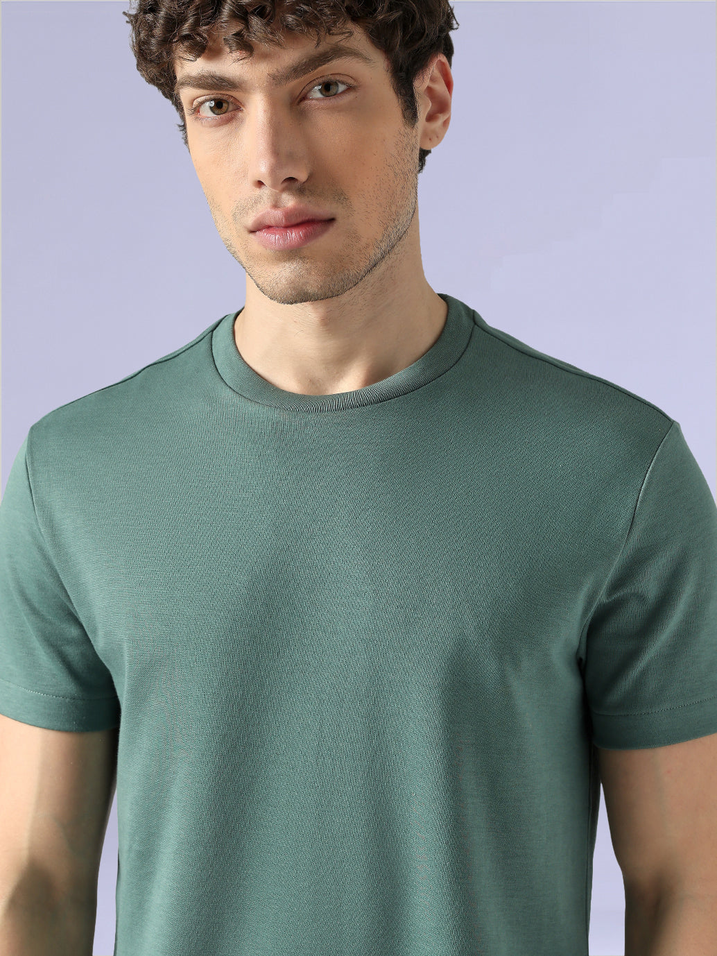 Men's Solid Slim Fit Redloop Interlock T-Shirt - a9287e83-3086-4634-b8f7-75c67a4bfdd6 View