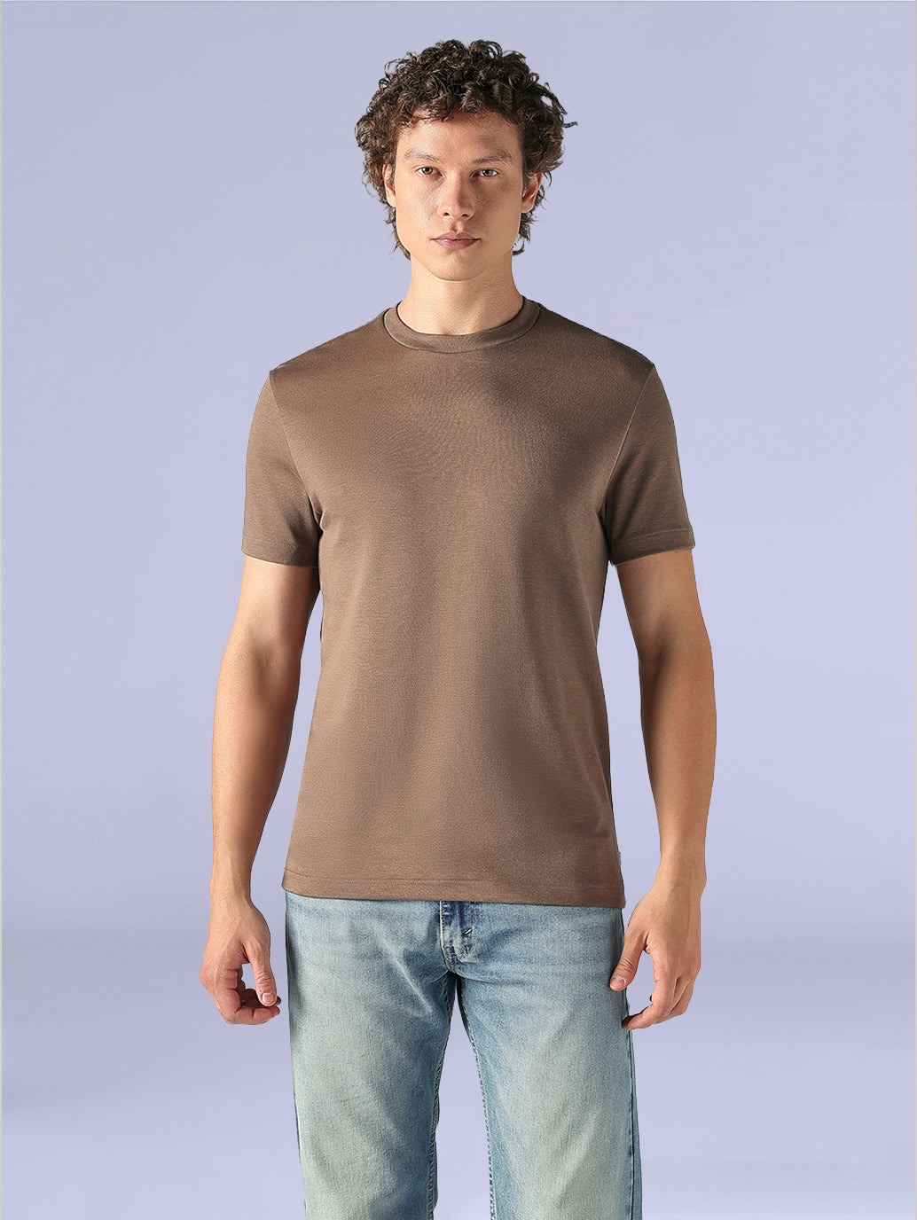 Men's Redloop Solid Slim Fit Interlock T-Shirt