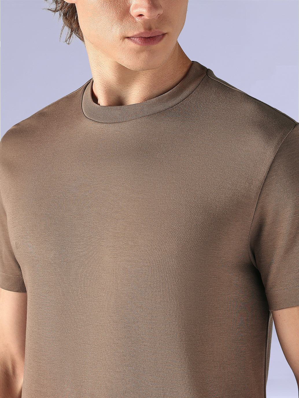 Men's Redloop Solid Slim Fit Interlock T-Shirt - Detail View