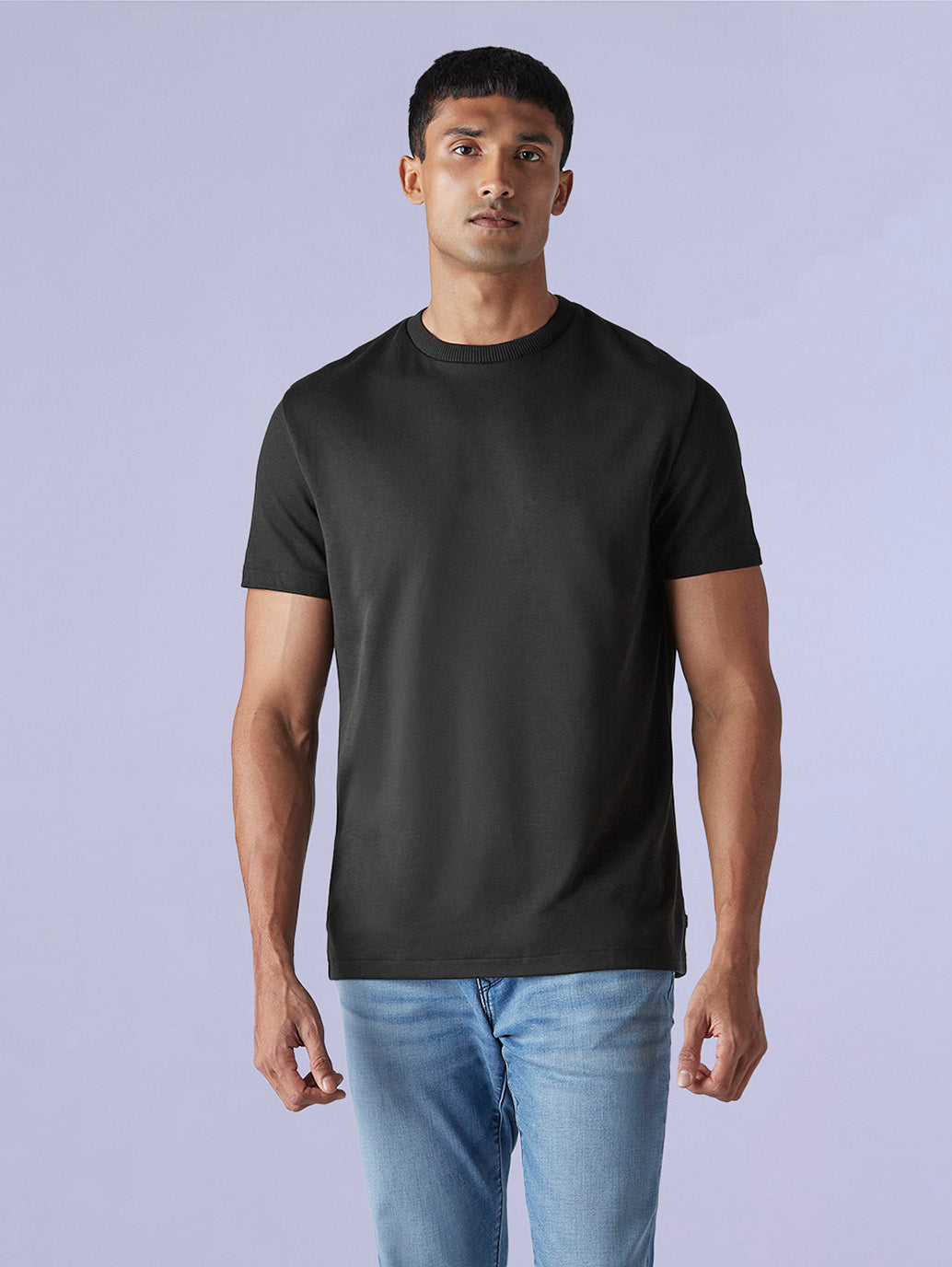 Men's Solid Slim Fit Redloop Interlock T-Shirt - 90a9d68d-b1c1-4059-85da-8941dde26115 View