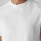 Men's Solid Slim Fit Interlock Redloop T-Shirt - Detail View