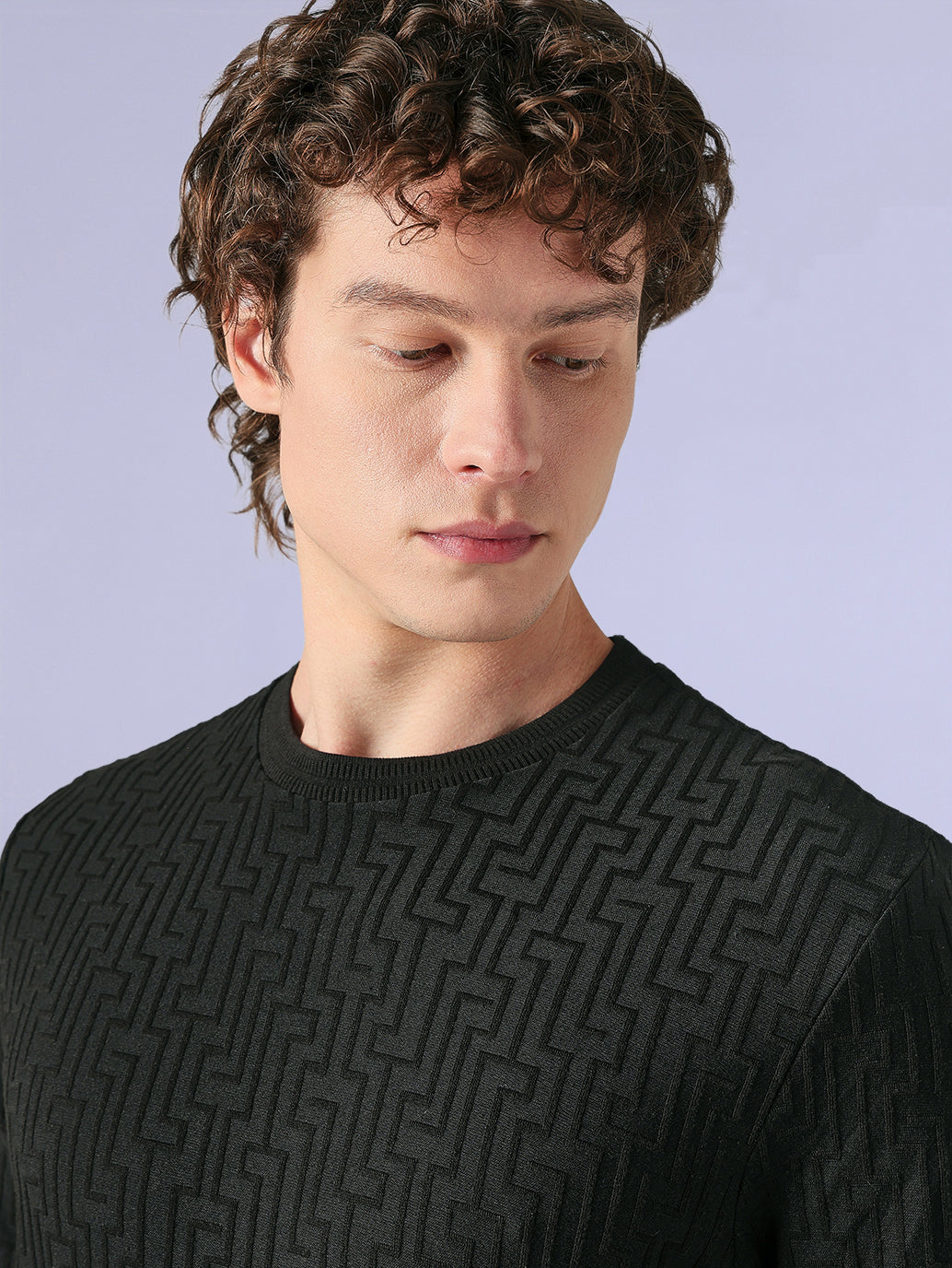 Men's Redloop Textured Slim Fit T-Shirt - Detail View