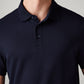 Men's Solid Slim Fit Polo T-Shirt - Detail View
