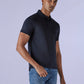 Men's Redloop Solid Navy Slim Fit Interlock Polo T-shirt - f36fbf2f-690c-4517-a541-23d1afab5d9b View