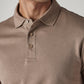Men's Redloop Solid Slim Fit Interlock Polo T-shirt - Detail View