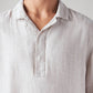 Men's Solid Relaxed Fit Linen Shirt - 20 View