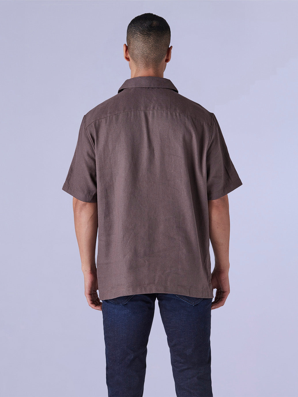 Men's Solid Loose Fit Resort Collar Redloop Shirt - 7c8ac113-464b-4cf6-af05-5a9b99ebab1c View