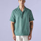 Men's Solid Loose Fit Resort Collar Redloop Shirt - 6d9509e9-d6c1-4e34-8087-48918f41a095 View