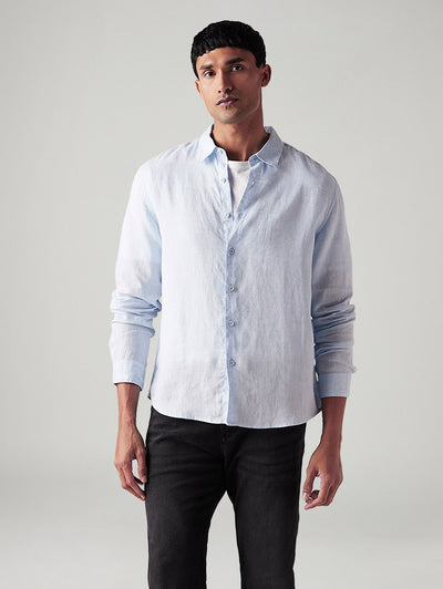 Men's Solid Slim Fit Linen Shirt
