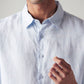 Men's Solid Slim Fit Linen Shirt - Detail View