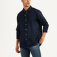 Men's Solid Navy Slim Fit Shirt - Styleshot View