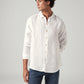 Men's Solid White Slim Fit Linen Shirt - 9dc6d555-9820-4bf0-97c0-185f7c6e4e19 View