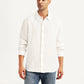 Men's Solid White Slim Fit Linen Shirt - 2cc883a5-7dd6-475b-a00e-c2773f520192 View