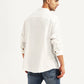 Men's Solid White Slim Fit Linen Shirt - 3d200b4b-2cd3-4920-9e3c-8c93f31d189a View