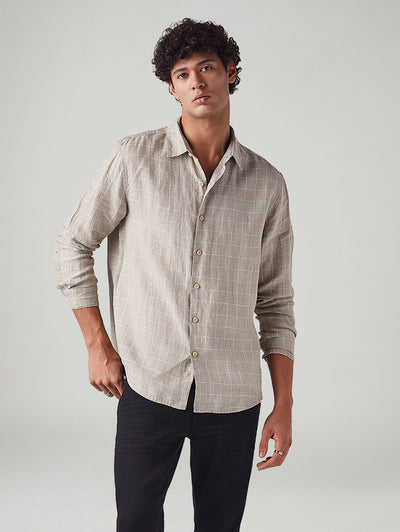 levi's Men's Checkered Slim Fit Linen Shirt-picture-10