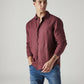Men's Solid Slim Fit Linen Redloop Shirt - Logo View