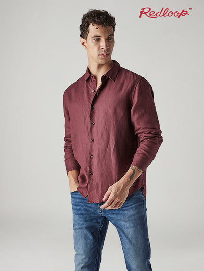 levi's Men's Solid Slim Fit Linen Redloop Shirt-picture-20