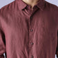 Men's Solid Slim Fit Linen Redloop Shirt - 6bb165db-9d6f-45e6-a0c9-0fbe2aa1f82a View