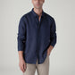 Men's Solid Slim Fit Linen Redloop Shirt - Styleshot View