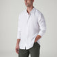 Men's Solid Slim Fit Linen Redloop Shirt - Logo View