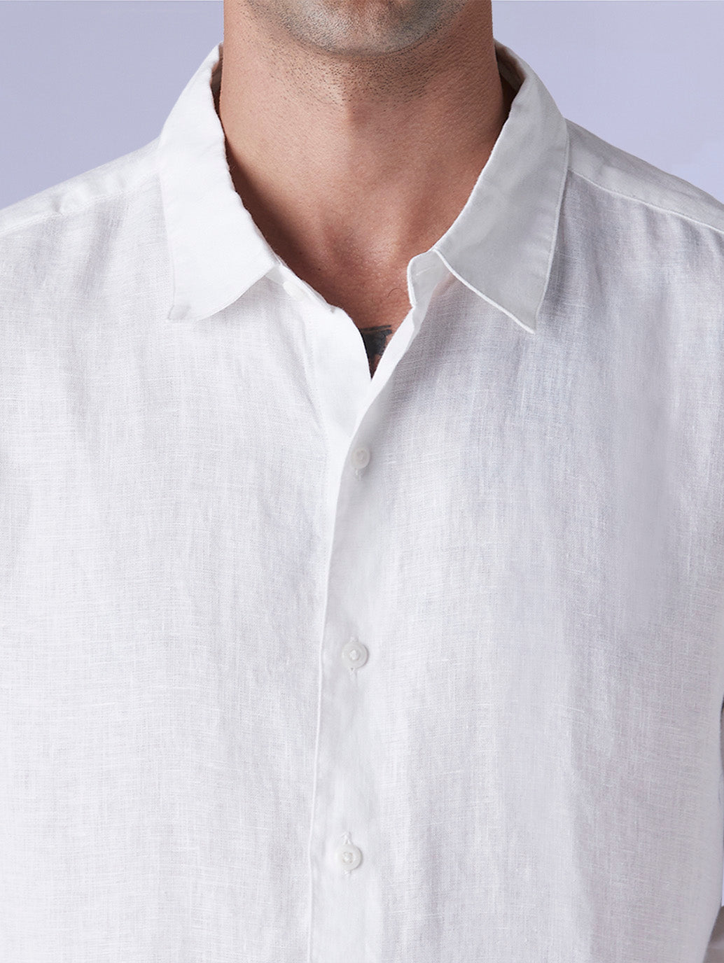 Men's Solid Slim Fit Linen Redloop Shirt - 63f04d28-0e4d-4358-87aa-31329456b5ab View