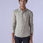 Men's Redloop Light Grey Solid Slim Fit Linen Shirt - 00fd4335-55e6-4cbc-a13e-fcf29a63dc24 View