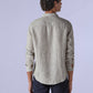 Men's Redloop Light Grey Solid Slim Fit Linen Shirt - b05d6179-9e35-474e-8890-6965228e2e28 View