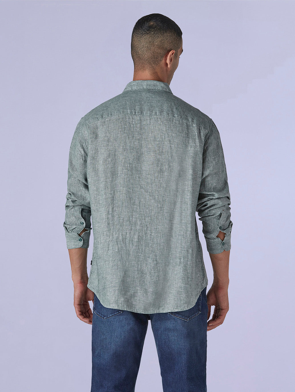 Men's Solid Slim Fit Linen Redloop Shirt - 2c185750-63a1-4c37-9c23-271e557b5e1d View