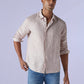 Men's Solid Slim Fit Redloop Linen Shirt - 576b933b-b6e5-479a-9f44-c4ddda4002d6 View