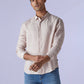 Men's Solid Slim Fit Redloop Linen Shirt - cbfe920b-71ee-4441-b351-66946532549f View