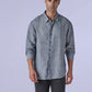 Men's Redloop Solid Slim Fit Linen Shirt - 5bb73684-f7d2-4c55-b227-d11191cb60d9 View