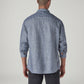 Men's Redloop Solid Slim Fit Linen Shirt - Back View