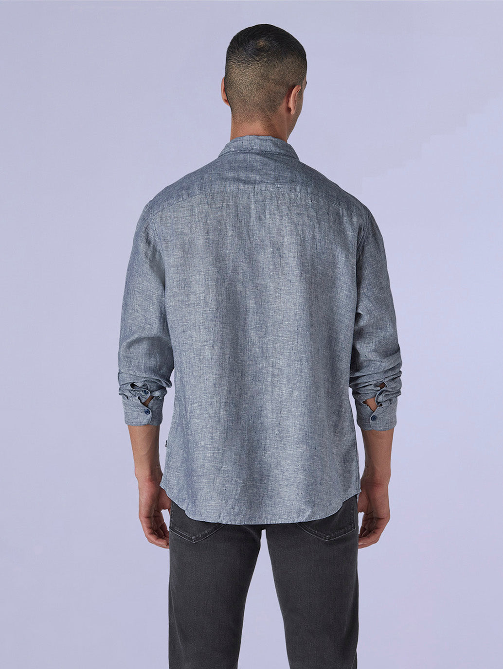 Men's Redloop Solid Slim Fit Linen Shirt - adbd4804-b165-4092-9471-f6f759d04bdf View