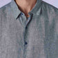 Men's Redloop Solid Slim Fit Linen Shirt - 34480b82-e367-488c-9424-550054db655b View