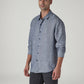 Men's Redloop Solid Slim Fit Linen Shirt - Side View