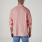Men's Solid Slim Fit Linen Redloop Shirt - Back View