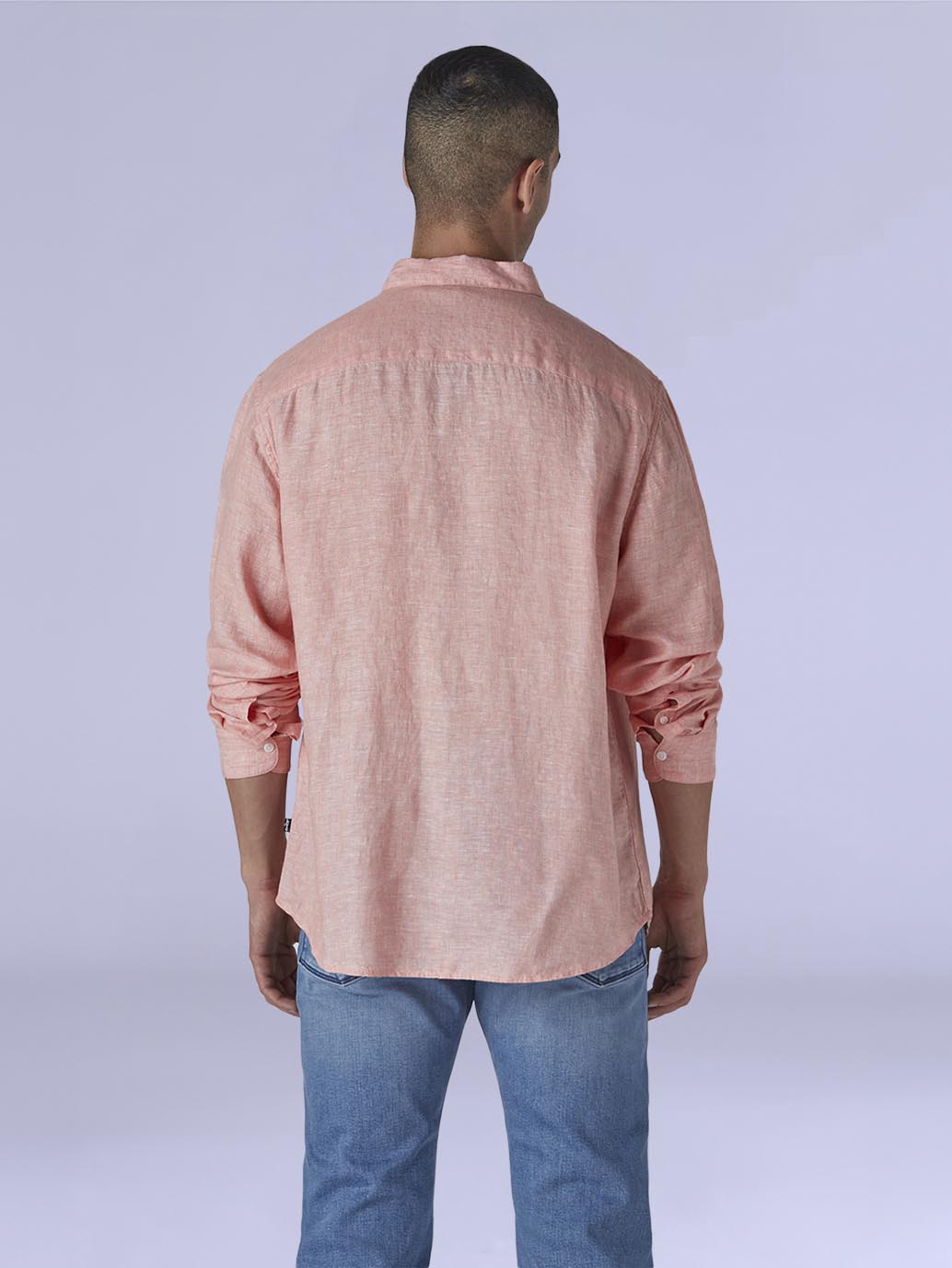 Men's Solid Slim Fit Linen Redloop Shirt - 4afaa59f-ccd3-4bbe-86c5-07bfc31e157e View