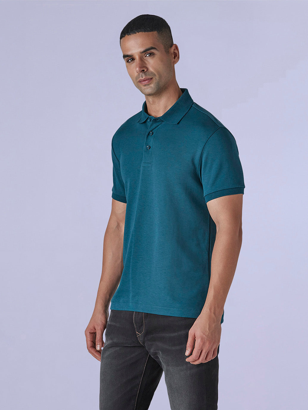 Men's Redloop Solid Slim Fit Interlock Polo T-shirt - e553ee2b-e886-4054-9769-961238dd5897 View