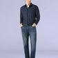 Men's Checkered Slim Fit Redloop Linen Shirt - Full View
