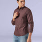 Men's Checkered Slim Fit Redloop Shirt - SIde View