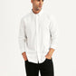 Men's Solid White Slim Fit Shirt - Styleshot View