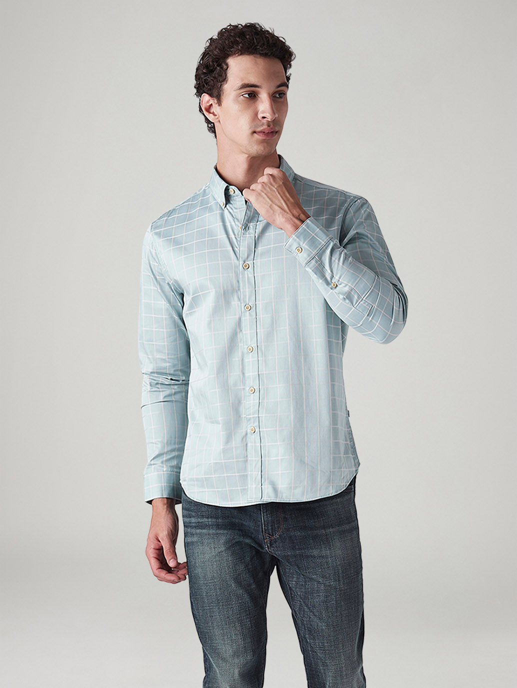 Men's Checkered Slim Fit Shirt