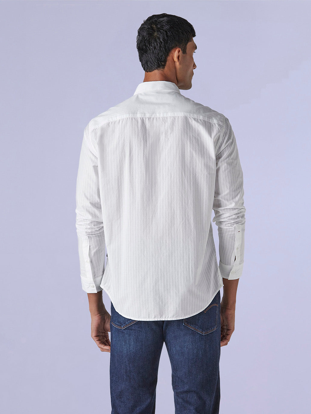Men's Striped Slim Fit Dobby Redloop Shirt - 71fad570-ad90-47eb-88de-46bbcb9a41a2 View