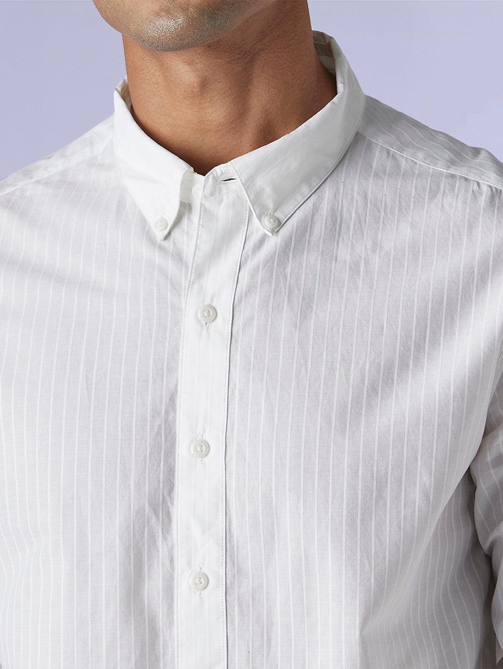 Men's Striped Slim Fit Dobby Redloop Shirt - ef3567e0-bfea-4648-b91c-094bcee135a8 View
