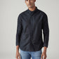 Men's Striped Slim Fit Redloop Dobby Shirt - Front View