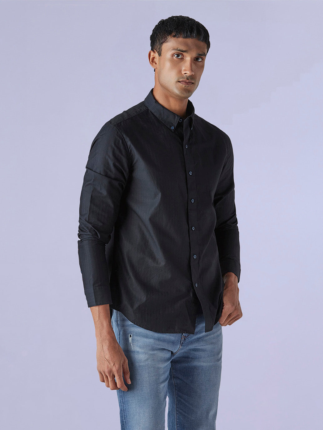 Men's Striped Slim Fit Redloop Dobby Shirt - 313ef1c7-11d3-4953-8a82-881d7b9a93a9 View