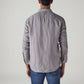 Men's Redloop Checkered Slim Fit Linen Shirt - Back View