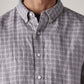 Men's Redloop Checkered Slim Fit Linen Shirt - Detail View