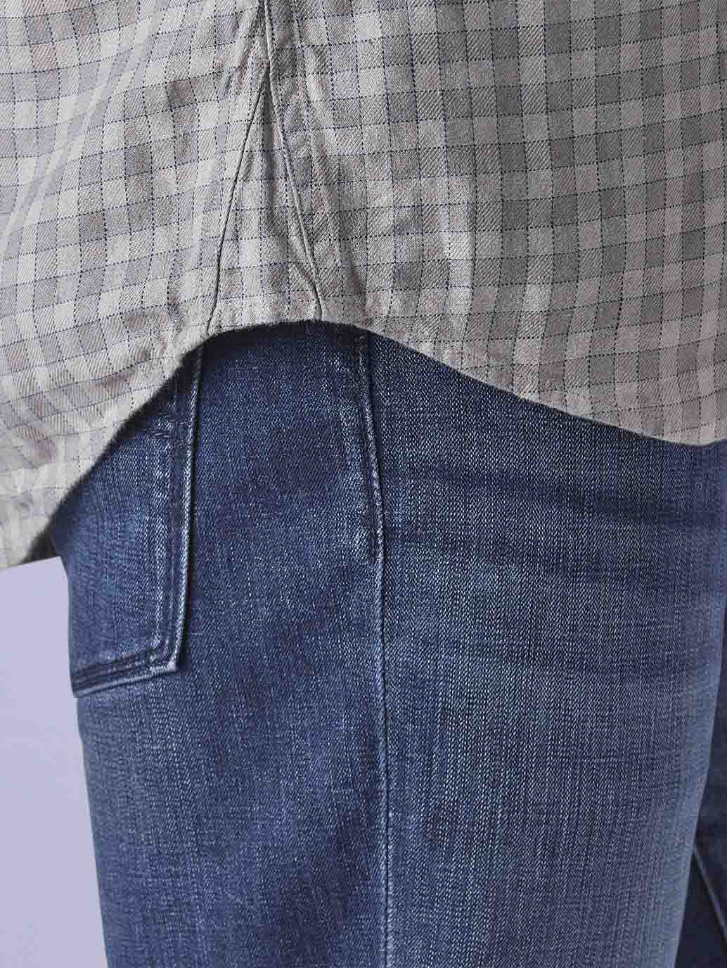 Men's Redloop Checkered Slim Fit Linen Shirt - 1f00301d-09fa-4962-aa49-9be6c421698f View